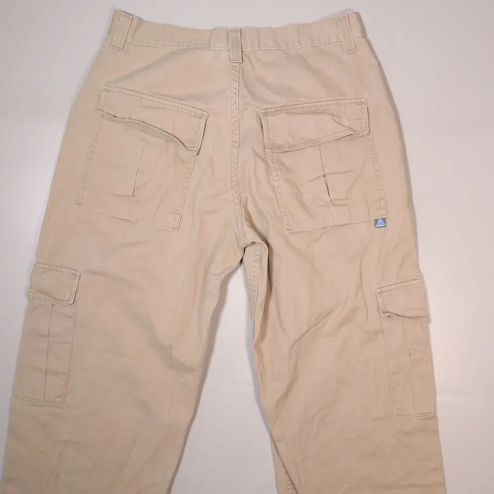 Vintage Levis Silvertab Cargo Pants Beige Khaki Baggy Y2K Mens 34x32